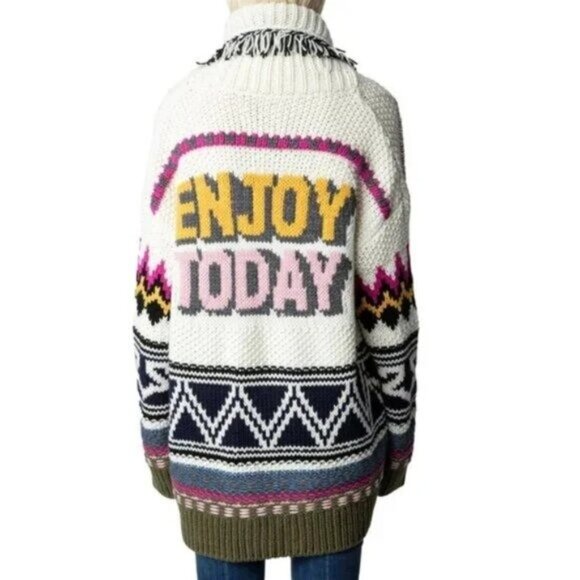 Women's Multicolor Graphic Sweater - Picture 1 of 14